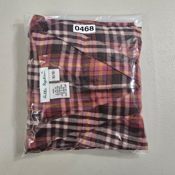 Ulla Popken 1X (16/18) Women's Plaid Button-Down Shirt  Light Weight - Picture 9 of 9